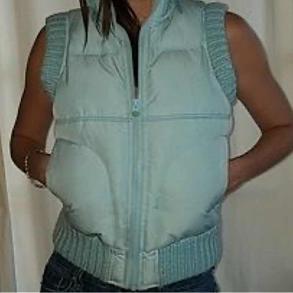 TNA Vintage Puffer Knit Vest **BEIGE**